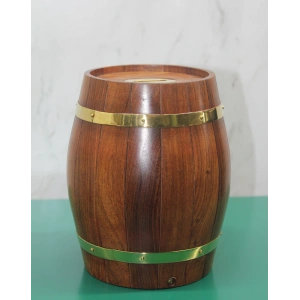 MDB Pirinç Detaylı Fıçı Kumbara Model 3