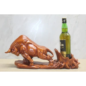 MDB Polyester Boğa Figürü Şaraplık