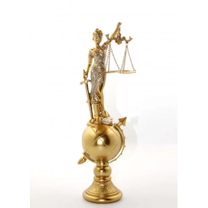 MDB Polyester Dünya Küre Üzerinde Adalet Biblosu Model 2