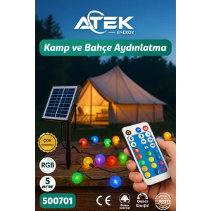 MDB RGB Güneş Enerjili Boncuk Kamp Ve Bahçe Aydınlatma