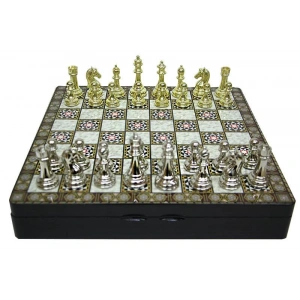 Satranç Taşı Zamak Kutulu Satranç Takımı Seti Hediyelik