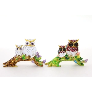 MDB Swarovski Dal Üstünde 2li Baykuş