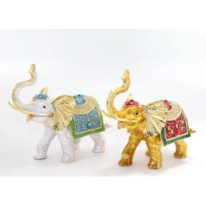 MDB Swarovski Taşlı Tekli Fil Figürü Model 5