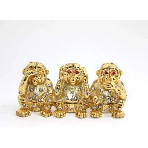 Taşlı 3Lü Maymun Seti