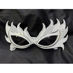 MDB Taşlı Beyaz Alev Parti Gözlüğü