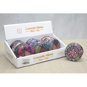 MDB Taşlı Yuvarlak El Aynası Kalın Model 1