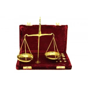 Terazi 100gr  Kadife Kutulu Ahşap Kadife Kaplı Hediyelik