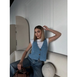 MDB Triko Kolsuz Düğmeli Yelek  avi