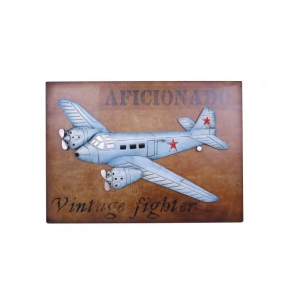 Uçak Tablo Pano Vintage Dekoratif Ev Ofis Hediyelik