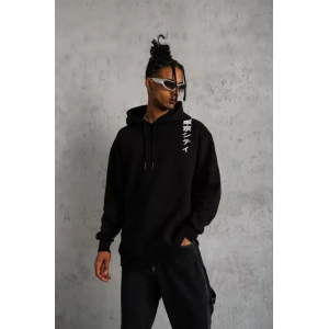 MDB Unisex Kapşonlu Uzun Kol Baskılı weetshirt  iyah