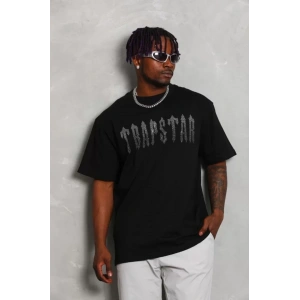 MDB Unisex Oversize Taşlı Bisiklet Yaka Thirt  iyah