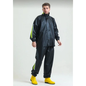 MDB Unisex Tam Kalıp otorcu Kurye Su Gecirmez Yağmurluk Takım  Siyah