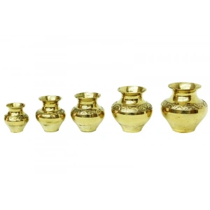 Vazo Minik 5li set Tamamı Pirinç Dekoratif Hediyelik