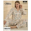 MDB Mihra 50801 Kadın Düğmeli Battal Pijama Takımı