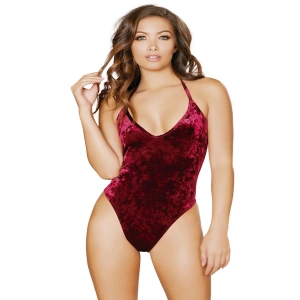 MDB MdbShop Boyundan Askılı Kadife Fantezi Body