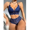 MDB MdbShop Lacivert Dantelli Fantezi Bralet Sütyen Takımı