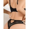 MDB MdbShop Siyah 2 İpli Dantelli Fantezi String Tanga