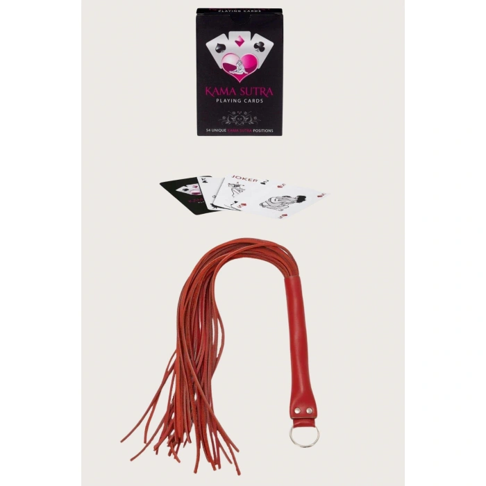 MDB MdbShop Sexy Görselli Oyun Kartı Kama Sutra Kırmızı Kırbaç Set