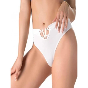 MDB MdbShop Beyaz V Metal Aksesuarlı Yüksek Bel String Tanga