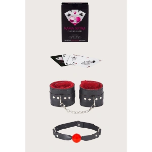 MDB MdbShop Sexy Görselli Oyun Kartı Kama Sutra Ağız Topu Kelepçe Set