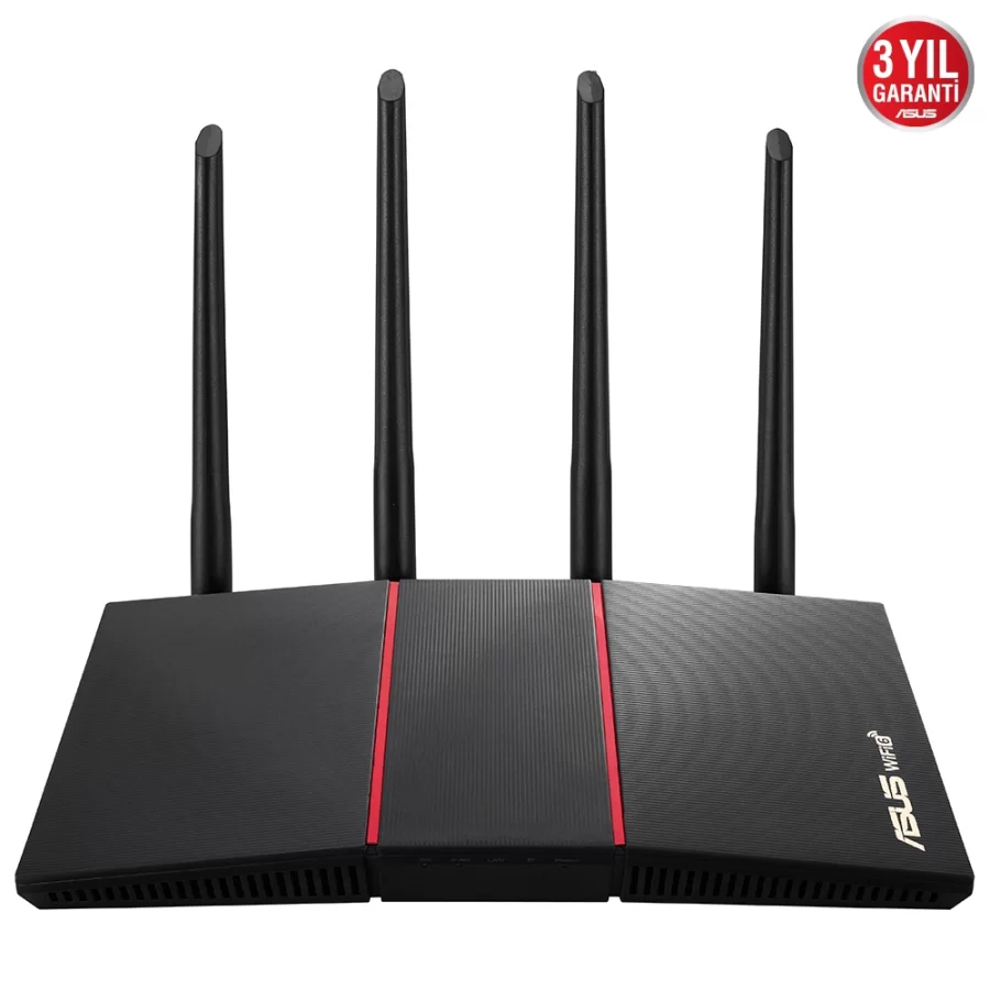 Asus RT-AX55 WIFI6 Dual Band-Gaming-AiProtection-VPN-Bandwith Ayar-Beamforming-Router-Access Point