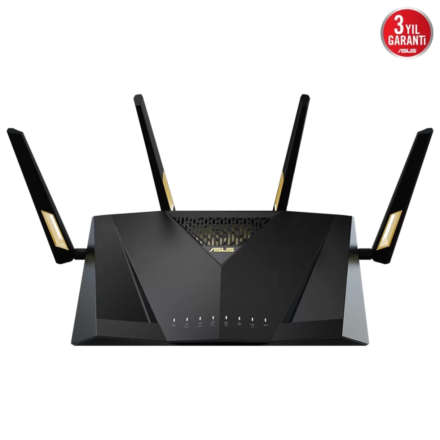 Asus RT-AX88U PRO WIFI6 Dual Band-Gaming-AiMesh-AiProtection-Torrent-Bulut-DLNA-4G-VPN-Router-Access Point