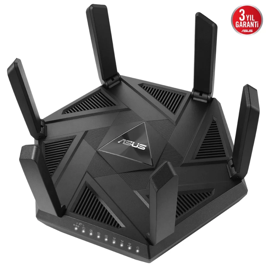 Asus RT-AXE7800 WIFI6E Tri Band-Gaming-Ai Mesh-AiProtection-Torrent-Bulut-DLNA-4G-VPN-Router-Access Point