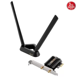 Asus PCE-AXE59BT WIFI6E Tri-Band-Kablosuz PCIE Adaptör+Bluetooth (Anten)