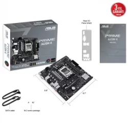 ASUS PRIME A620M-K AMD A620 AM5 DDR5 6400 HDMI VGA M2 USB3.2 AURA RGB mATX Anakart