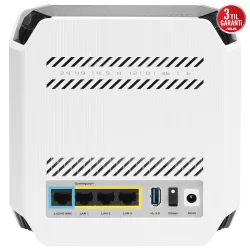 Asus ROG Rapture GT6 Wifi6 Tri-band-Gaming-Ai Mesh-AiProtection-VPN-Kablosuz Ağ Dağıtım Gaming Mesh Sistemi (Beyaz Tekli Paket)