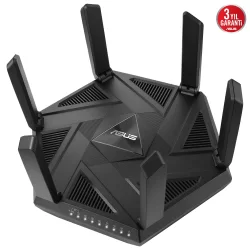 Asus RT-AXE7800 WIFI6E Tri Band-Gaming-Ai Mesh-AiProtection-Torrent-Bulut-DLNA-4G-VPN-Router-Access Point