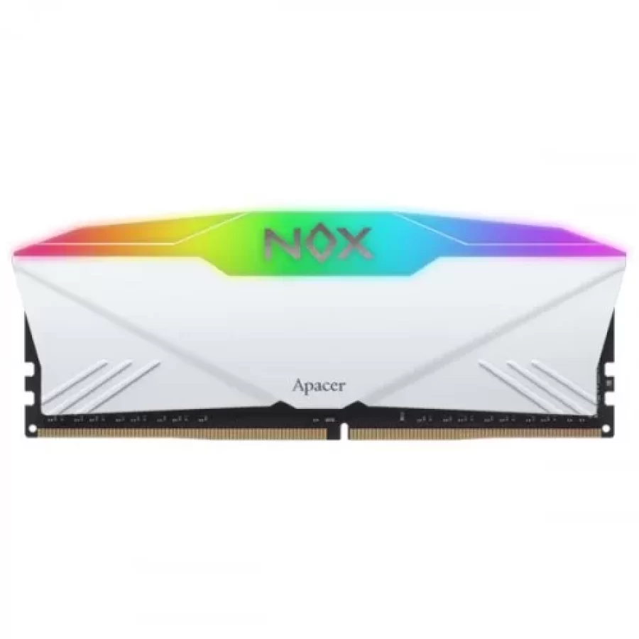 Apacer NOX RGB AURA White 16GB (2X8) 3200Mhz CL16 DDR4 Gaming Ram (AH4U08G32C28YNWAA-1)