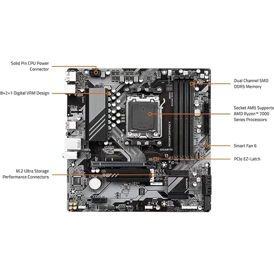 Gigabyte A620M Gaming X AMD A620 6400 MHz (OC) DDR5 Soket AM5 mATX Anakart