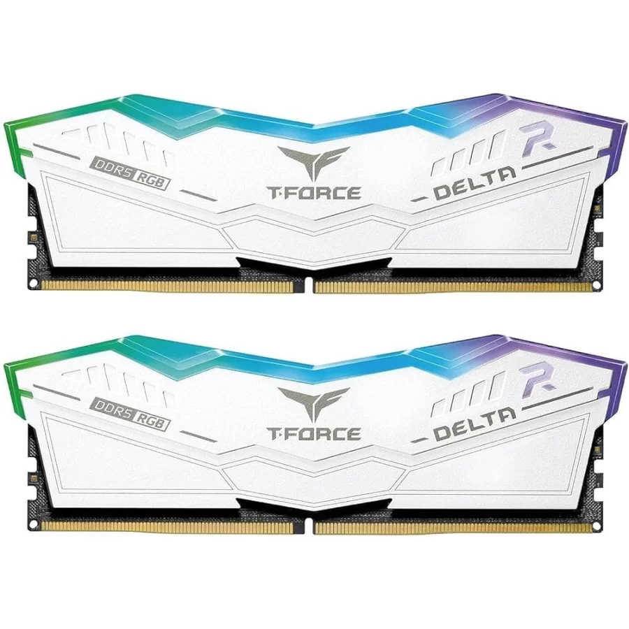 Team T-Force DELTA RGB White 32GB (2x16GB) 5600Mhz DDR5 CL34 Gaming Ram