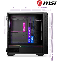MSI MPG VELOX 100P AIRFLOW 4 Fanlı E-ATX Oyuncu Kasası