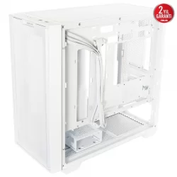 ASUS A21 CASE Mid Tower Temperli Cam mATX Kasa Beyaz