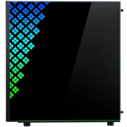 GamePower Dawn TG E-ATX ARGB (1xARGB+3xSiyah) Fan Temperli Cam Gaming Siyah Kasa