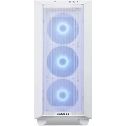 LIAN LI Lancool III RGB Beyaz Temperli Cam Oyun Kasası 4 × 140 PWM Fanlı (ARGB)