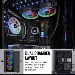 CORSAIR Crystal Serisi 680X Black RGB High Airflow Tempered Glass USB 3.1 Siyah Mid Tower Kasa