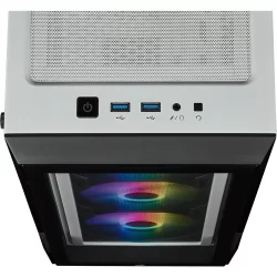 Corsair Icue 220T RGB CC-9011191-WW USB 3.0 Temperli Cam Beyaz ATX Mid-Tower Bilgisayar Kasa