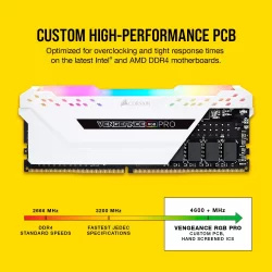 Corsair Vengeance RGB Pro 16 GB (2x8) 3200MHz DDR4 CL16 CMW16GX4M2C3200C16W Ram