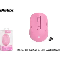 Everest SM-300 Rose Gold Optik Kablosuz Mouse