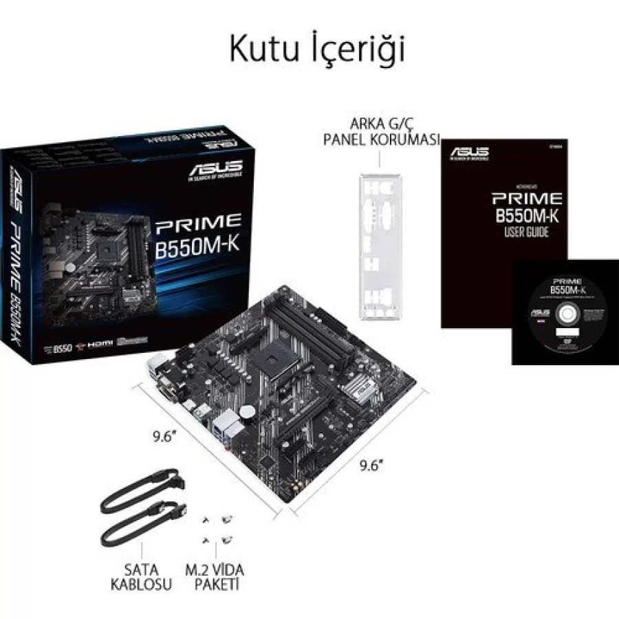Asus Prime B550M-K AMD AM4 DDR4 Micro ATX Anakart