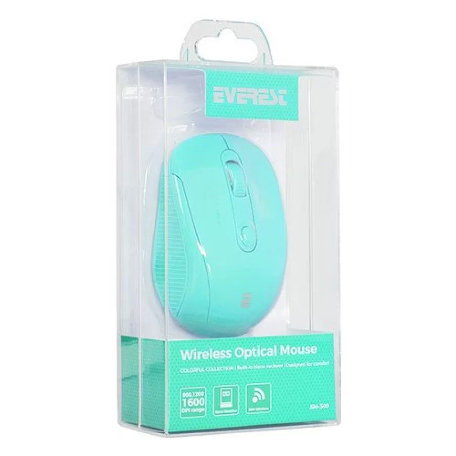 Everest SM-300 Yeşil Optik Kablosuz Mouse