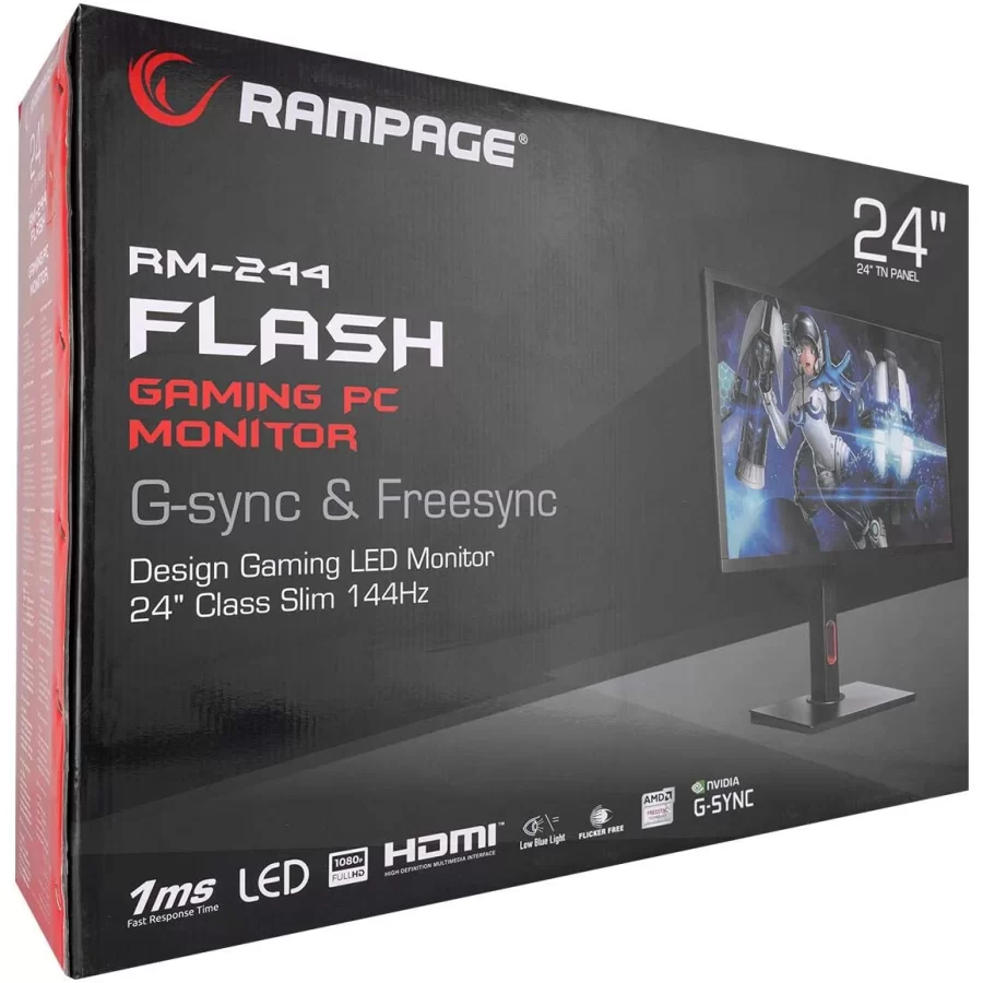 Rampage RM-244 FLASH 24 144Hz A+ TN Panel 1ms Full HD Flat PC Led Gaming Oyuncu Monitörü