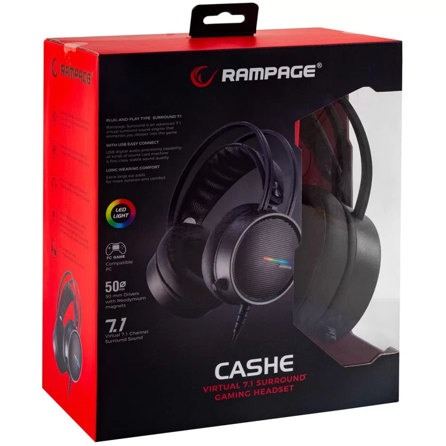 Rampage RM-K3 CASHE PLUS 7.1 Mikrofonlu Oyuncu Kulaklığı