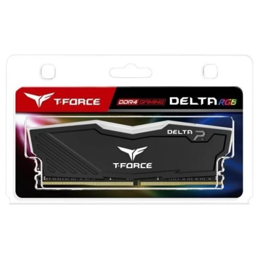 Team T-Force Delta RGB Black 16 GB 3200 MHz DDR4 CL16 TF3D416G3200HC16F01 Ram