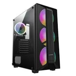 Rampage Sailor Temper Camlı 600w 80 Plus Bronze Siyah 4x12cm Rainbow Fanlı Gaming Oyuncu Kasası