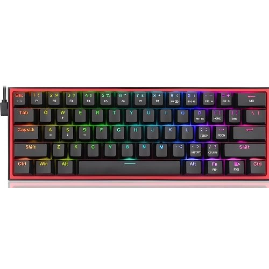 Redragon FIZZ RGB %60 Kablolu Mekanik Klavye Türkçe Red Switch Siyah ...