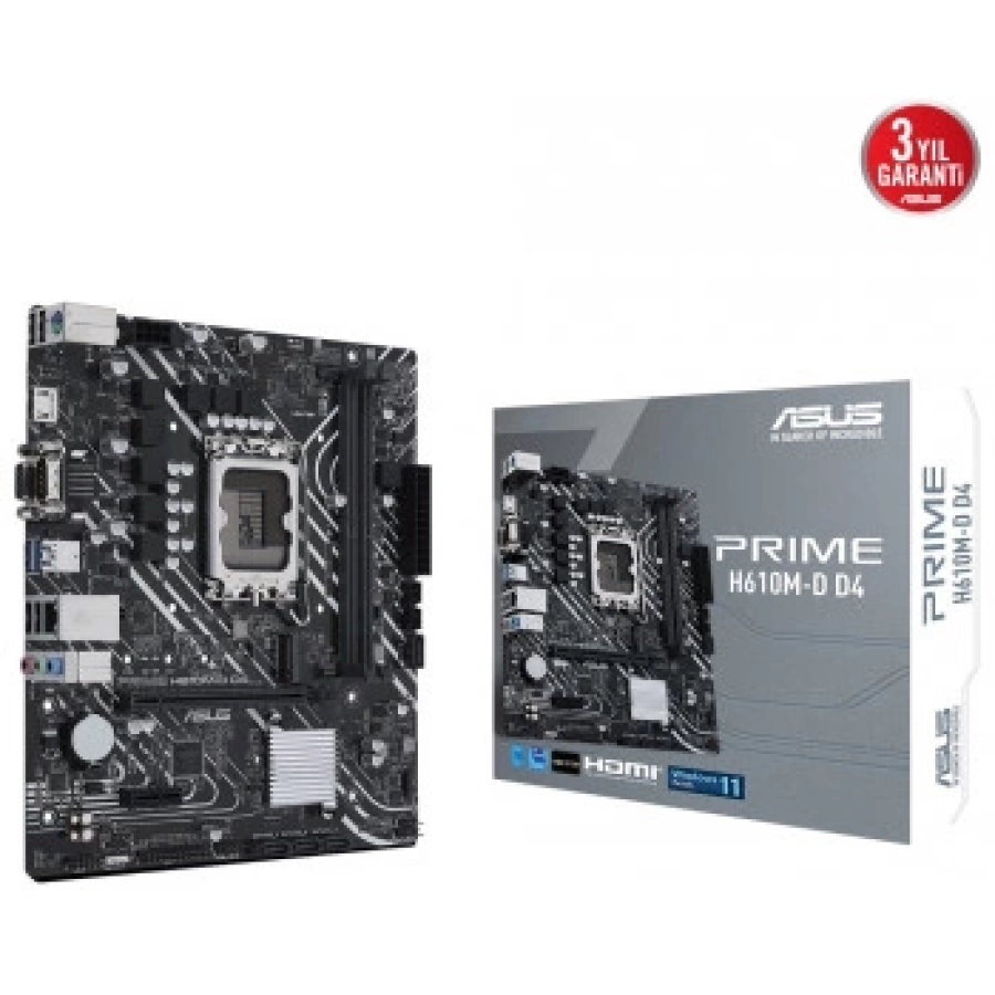 ASUS PRIME H610M-D D4 Intel H610 LGA1700 DDR4 3200 mATX Anakart